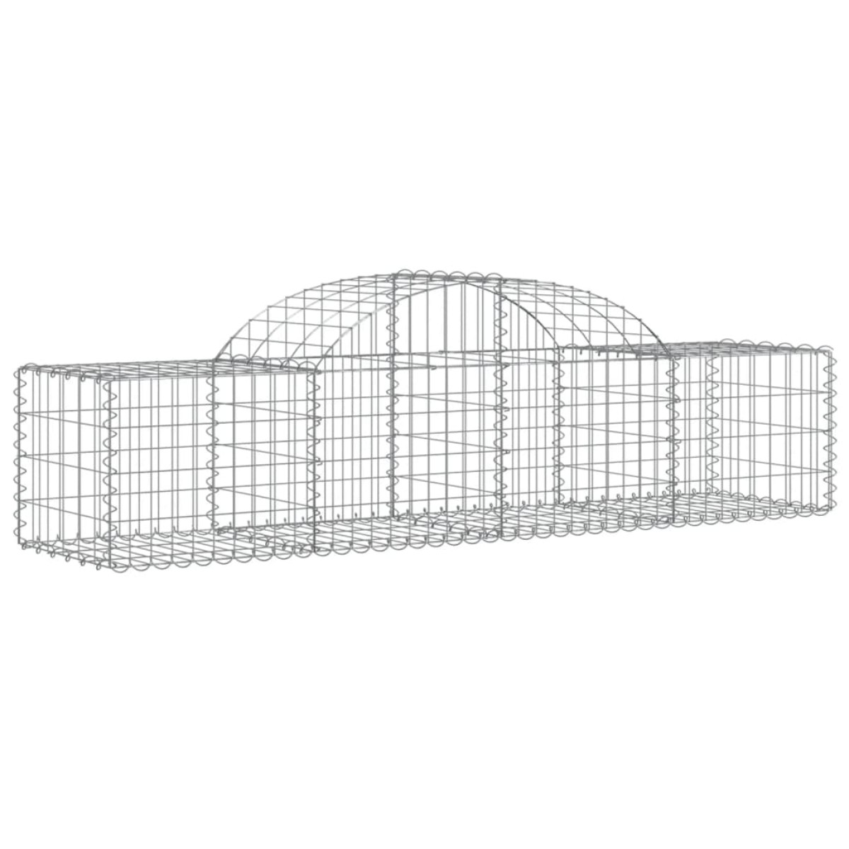 vidaXL Συρματοκιβώτια Τοξωτά 2 τεμ. 200x50x40/60 εκ. Γαλβαν. Ατσάλι