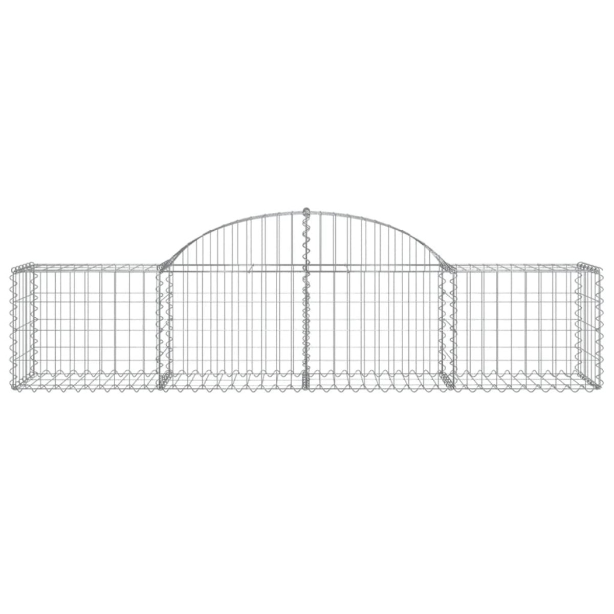 vidaXL Συρματοκιβώτια Τοξωτά 2 τεμ. 200x50x40/60 εκ. Γαλβαν. Ατσάλι