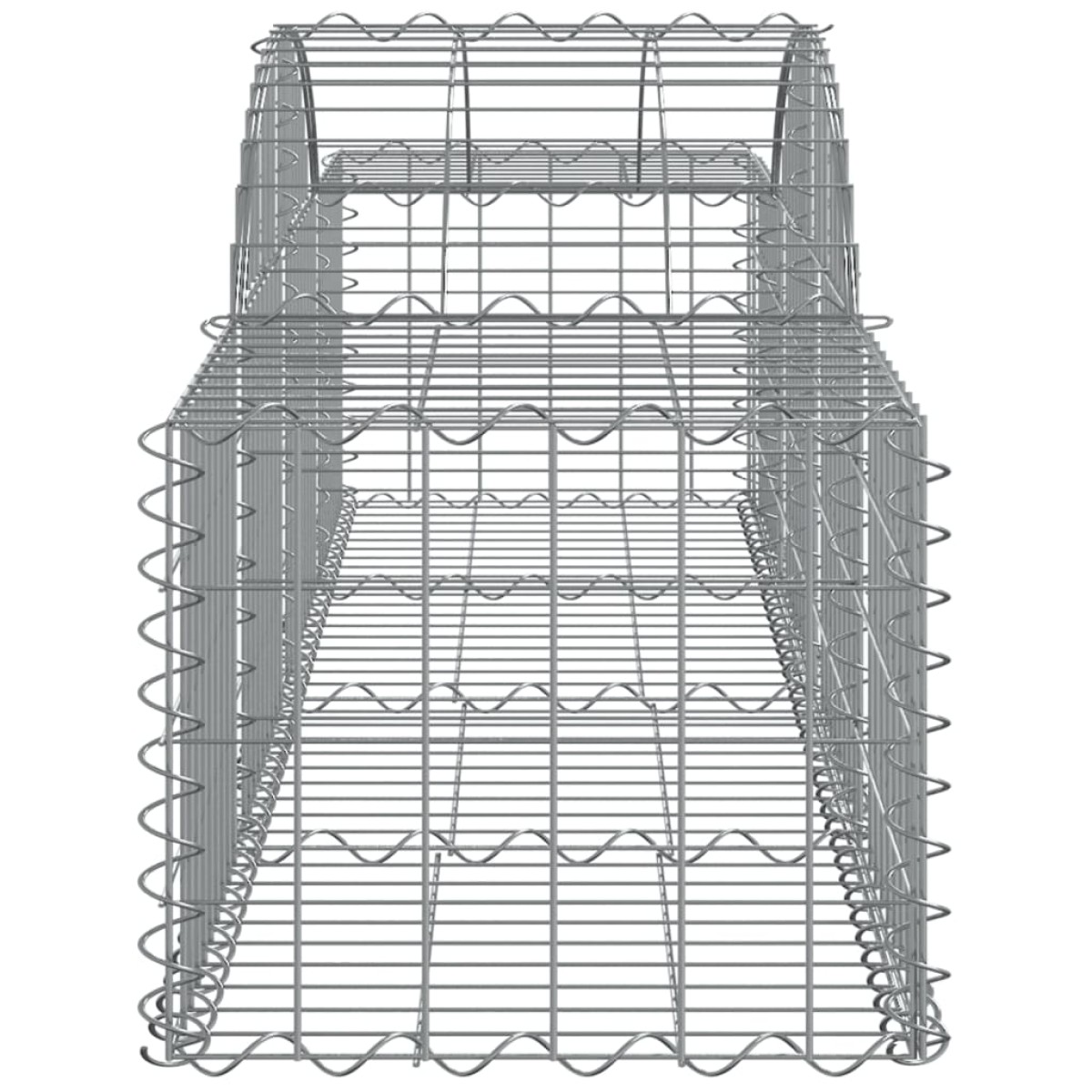 vidaXL Συρματοκιβώτια Τοξωτά 2 τεμ. 200x50x40/60 εκ. Γαλβαν. Ατσάλι