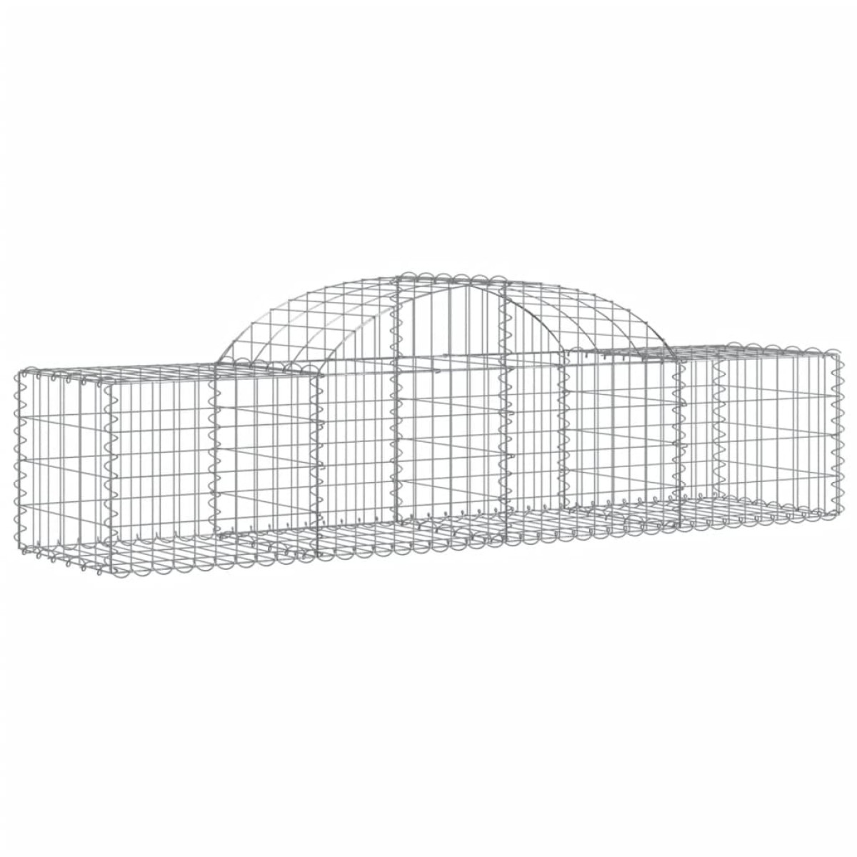 vidaXL Συρματοκιβώτια Τοξωτά 3 τεμ. 200x50x40/60 εκ. Γαλβαν. Ατσάλι
