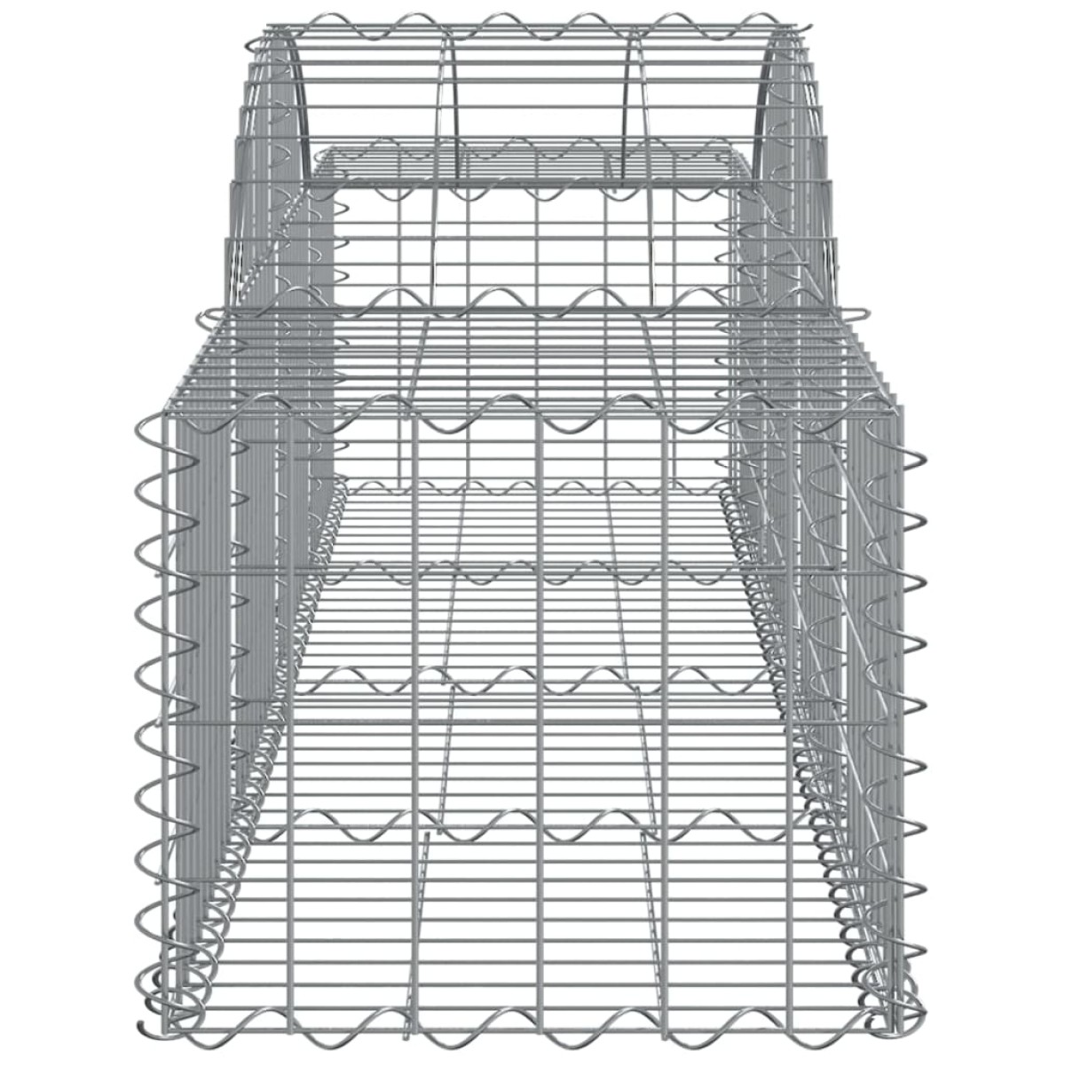 vidaXL Συρματοκιβώτια Τοξωτά 3 τεμ. 200x50x40/60 εκ. Γαλβαν. Ατσάλι