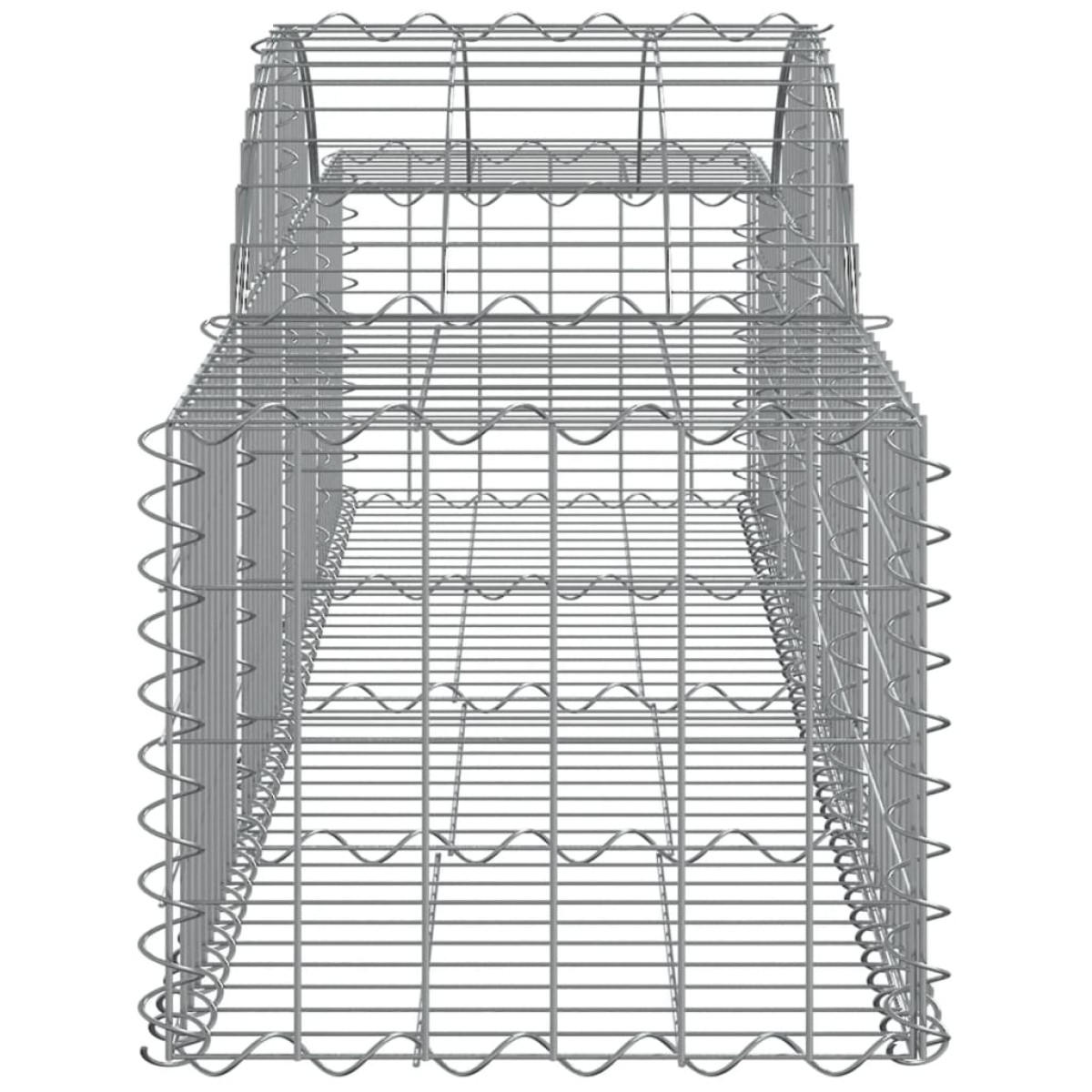 vidaXL Συρματοκιβώτια Τοξωτά 12 τεμ. 200x50x40/60 εκ. Γαλβαν. Ατσάλι