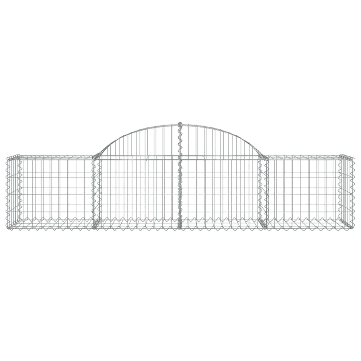 vidaXL Συρματοκιβώτια Τοξωτά 15 τεμ. 200x50x40/60 εκ. Γαλβαν. Ατσάλι