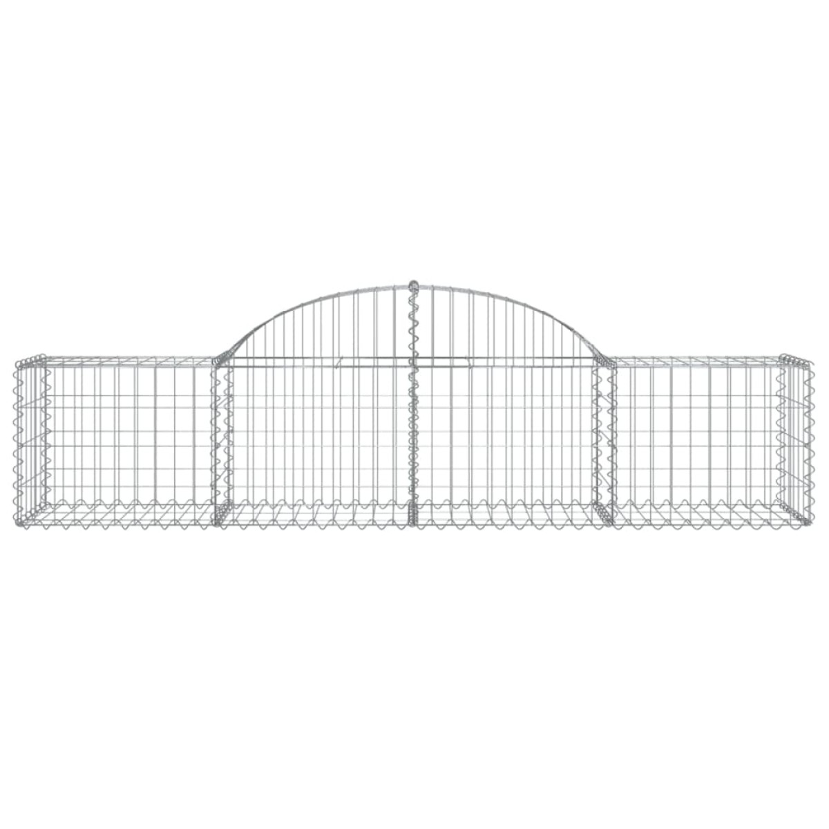 vidaXL Συρματοκιβώτια Τοξωτά 18 τεμ. 200x50x40/60 εκ. Γαλβαν. Ατσάλι