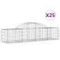 vidaXL Συρματοκιβώτια Τοξωτά 25 τεμ. 200x50x40/60 εκ. Γαλβαν. Ατσάλι