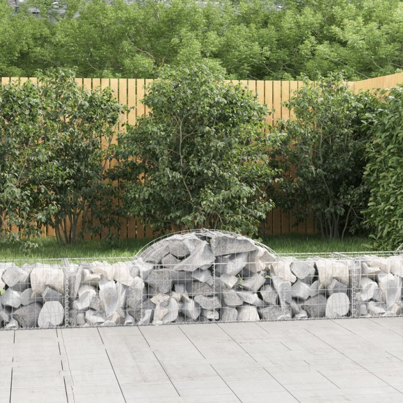 vidaXL Συρματοκιβώτια Τοξωτά 25 τεμ. 200x50x40/60 εκ. Γαλβαν. Ατσάλι