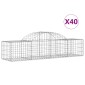 vidaXL Συρματοκιβώτια Τοξωτά 40 τεμ. 200x50x40/60 εκ. Γαλβαν. Ατσάλι