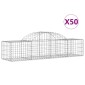 vidaXL Συρματοκιβώτια Τοξωτά 50 τεμ. 200x50x40/60 εκ. Γαλβαν. Ατσάλι