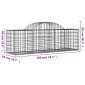 vidaXL Συρματοκιβώτια Τοξωτά 5 τεμ. 200x50x60/80 εκ. Γαλβαν. Ατσάλι