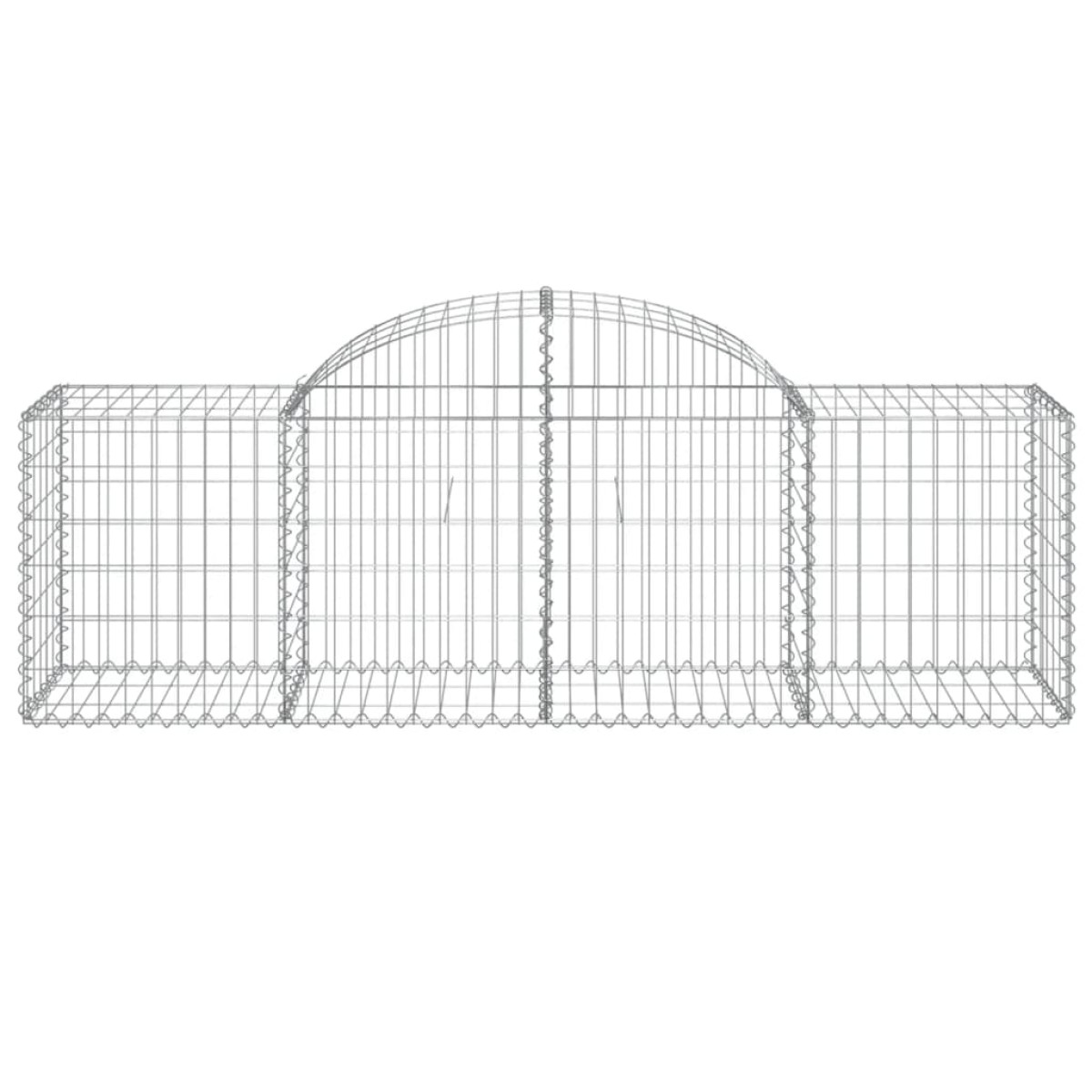 vidaXL Συρματοκιβώτια Τοξωτά 7 τεμ. 200x50x60/80 εκ. Γαλβαν. Ατσάλι