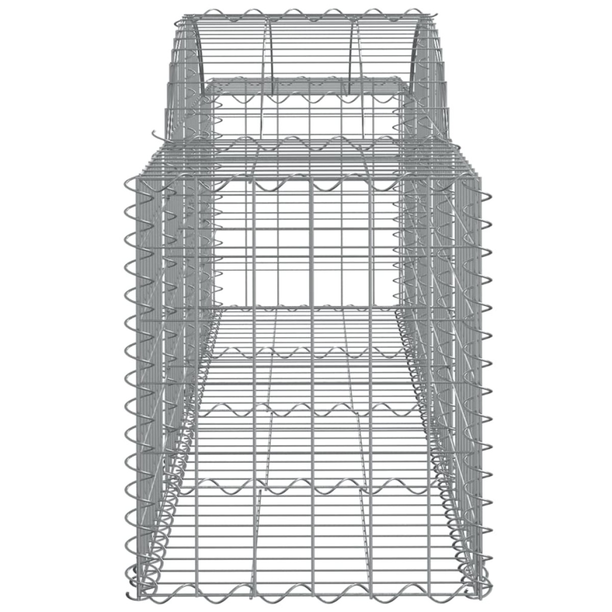 vidaXL Συρματοκιβώτια Τοξωτά 10 τεμ. 200x50x60/80 εκ. Γαλβαν. Ατσάλι