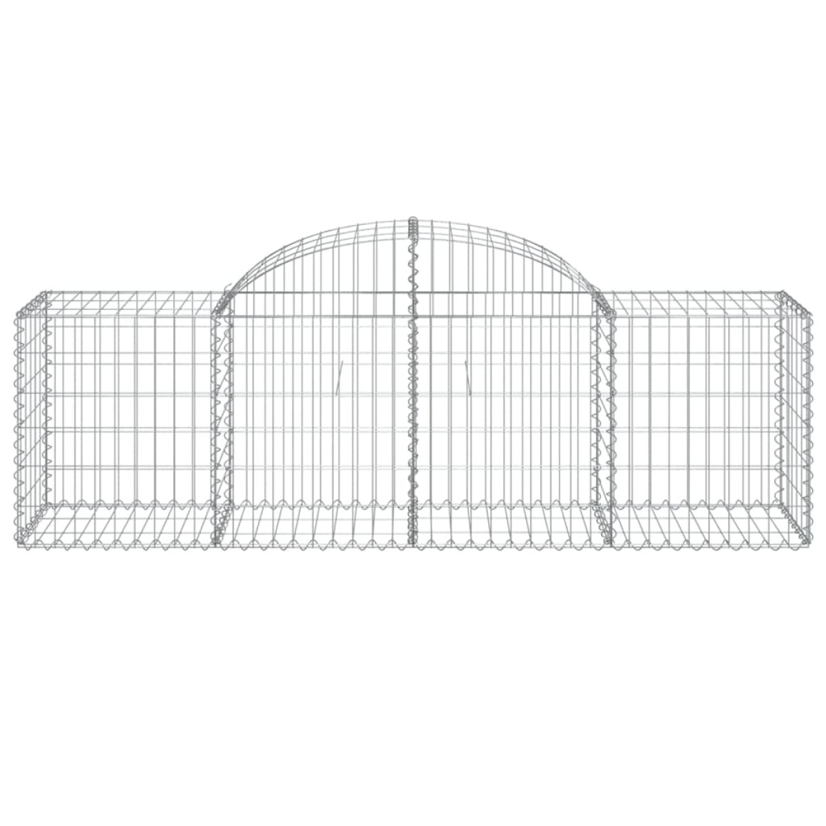 vidaXL Συρματοκιβώτια Τοξωτά 11 τεμ. 200x50x60/80 εκ. Γαλβαν. Ατσάλι