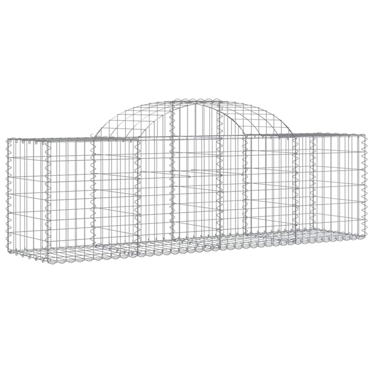 vidaXL Συρματοκιβώτια Τοξωτά 12 τεμ. 200x50x60/80 εκ. Γαλβαν. Ατσάλι
