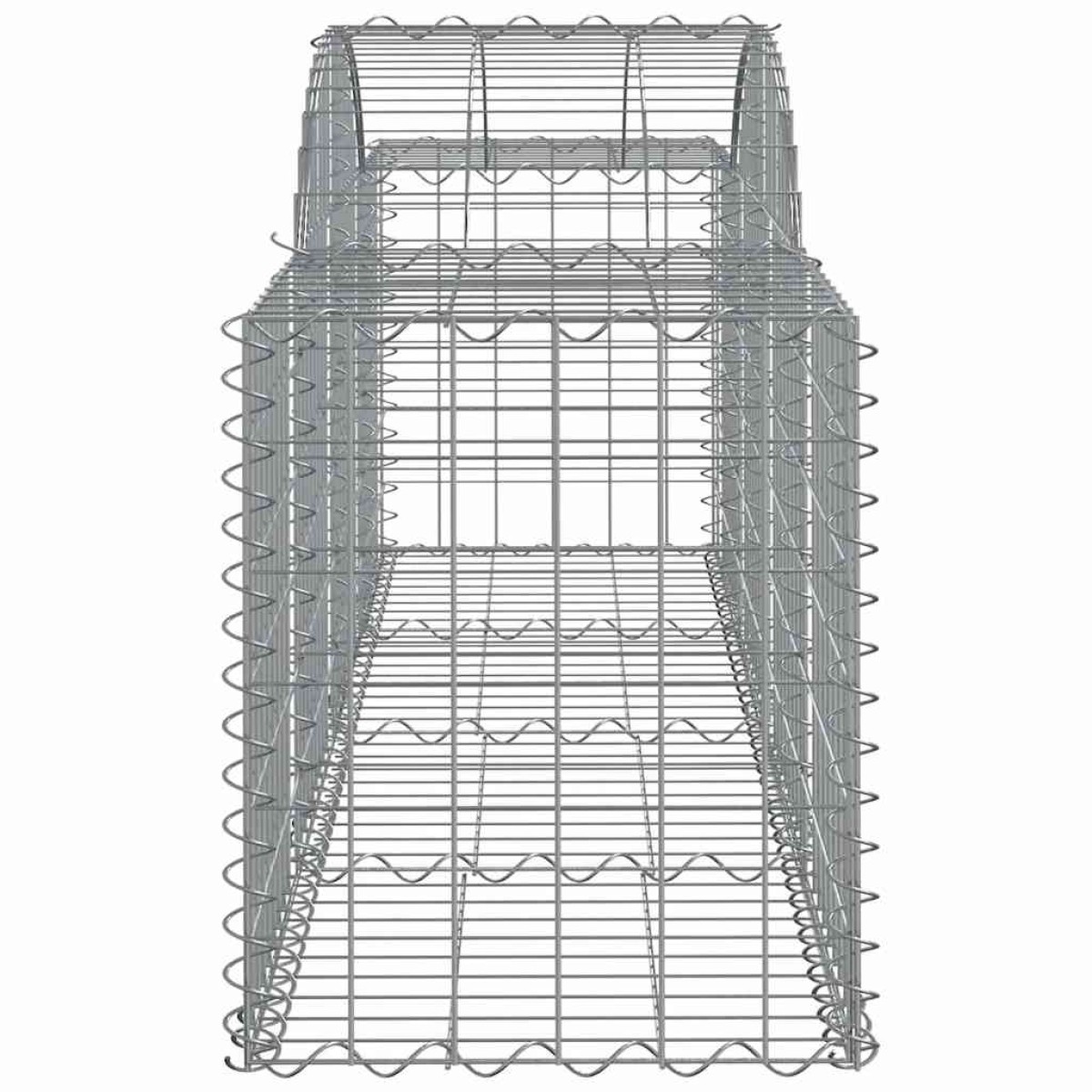 vidaXL Συρματοκιβώτια Τοξωτά 12 τεμ. 200x50x60/80 εκ. Γαλβαν. Ατσάλι