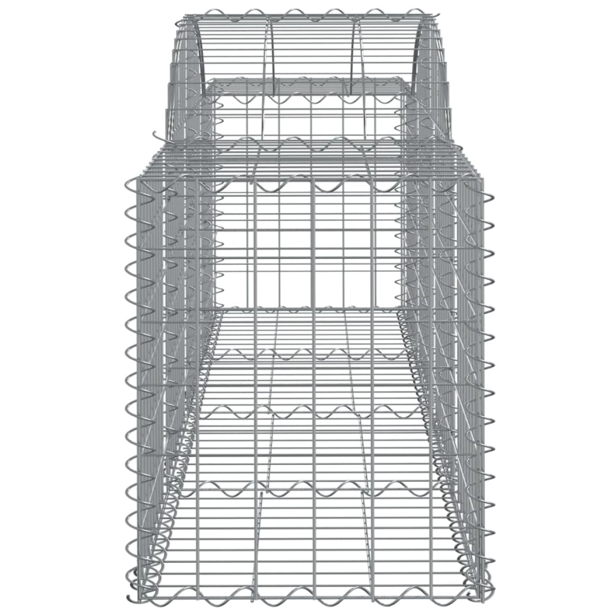 vidaXL Συρματοκιβώτια Τοξωτά 15 τεμ. 200x50x60/80 εκ. Γαλβαν. Ατσάλι