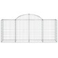 vidaXL Συρματοκιβώτια Τοξωτά 3 τεμ. 200x50x80/100 εκ. Γαλβαν. Ατσάλι
