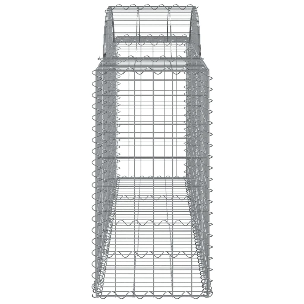 vidaXL Συρματοκιβώτια Τοξωτά 3 τεμ. 200x50x80/100 εκ. Γαλβαν. Ατσάλι