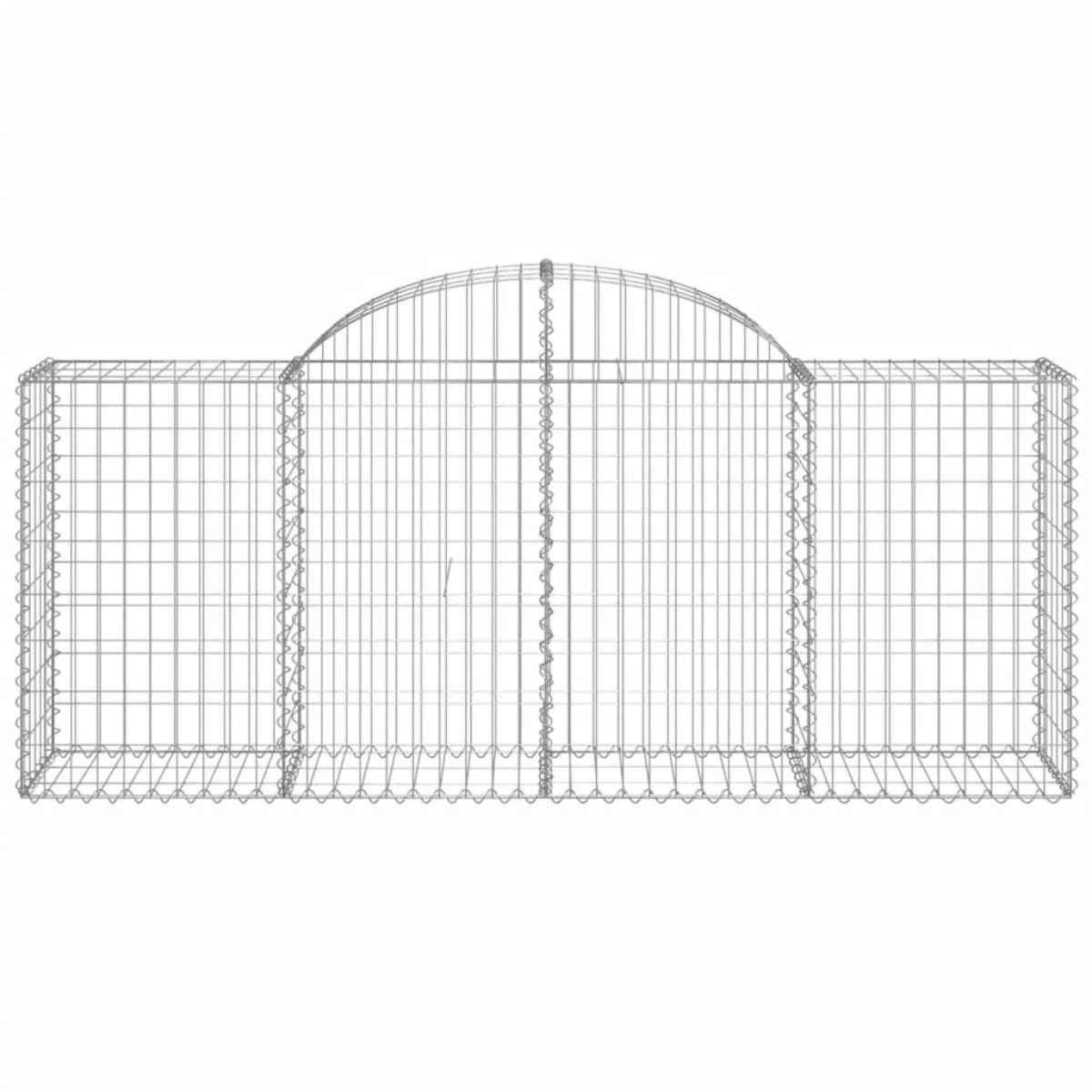 vidaXL Συρματοκιβώτια Τοξωτά 4 τεμ. 200x50x80/100 εκ. Γαλβαν. Ατσάλι