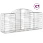vidaXL Συρματοκιβώτια Τοξωτά 7 τεμ. 200x50x80/100 εκ. Γαλβαν. Ατσάλι