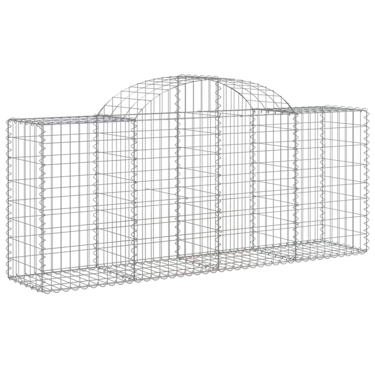 vidaXL Συρματοκιβώτια Τοξωτά 13 τεμ. 200x50x80/100 εκ. Γαλβαν. Ατσάλι
