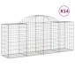 vidaXL Συρματοκιβώτια Τοξωτά 14 τεμ. 200x50x80/100 εκ. Γαλβαν. Ατσάλι