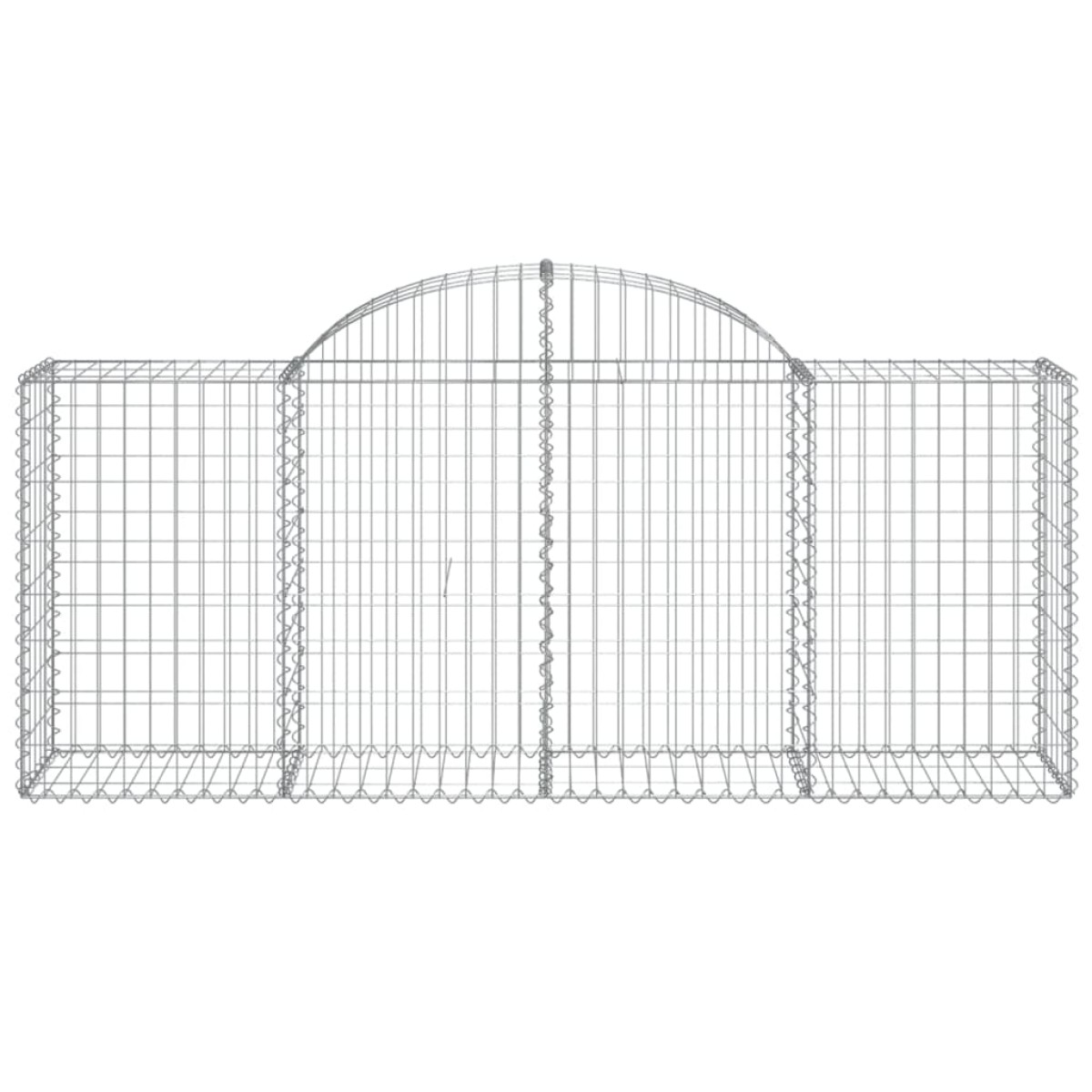 vidaXL Συρματοκιβώτια Τοξωτά 14 τεμ. 200x50x80/100 εκ. Γαλβαν. Ατσάλι