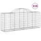 vidaXL Συρματοκιβώτια Τοξωτά 18 τεμ. 200x50x80/100 εκ. Γαλβαν. Ατσάλι