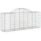 vidaXL Συρματοκιβώτια Τοξωτά 18 τεμ. 200x50x80/100 εκ. Γαλβαν. Ατσάλι