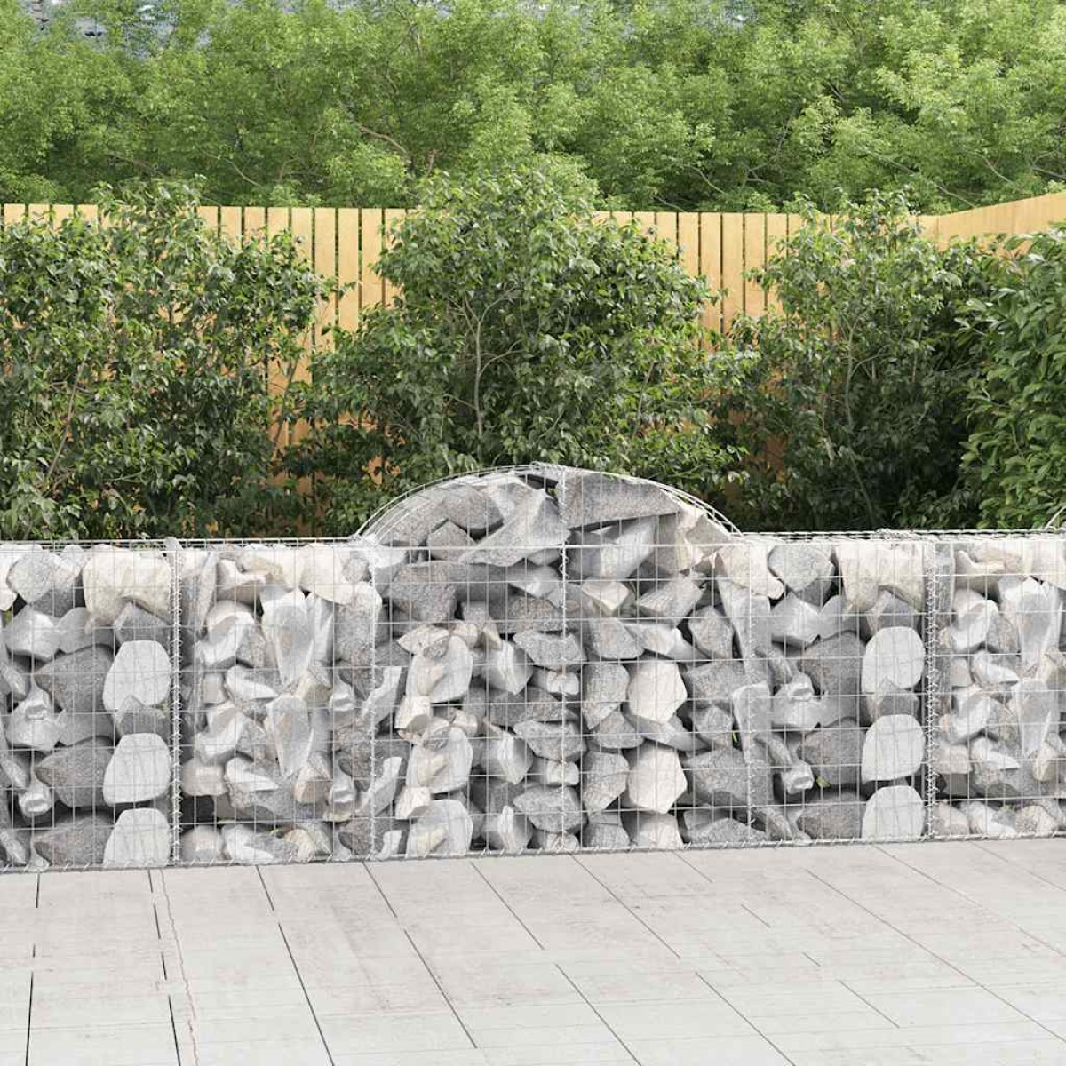 vidaXL Συρματοκιβώτια Τοξωτά 25 τεμ. 200x50x80/100 εκ. Γαλβαν. Ατσάλι