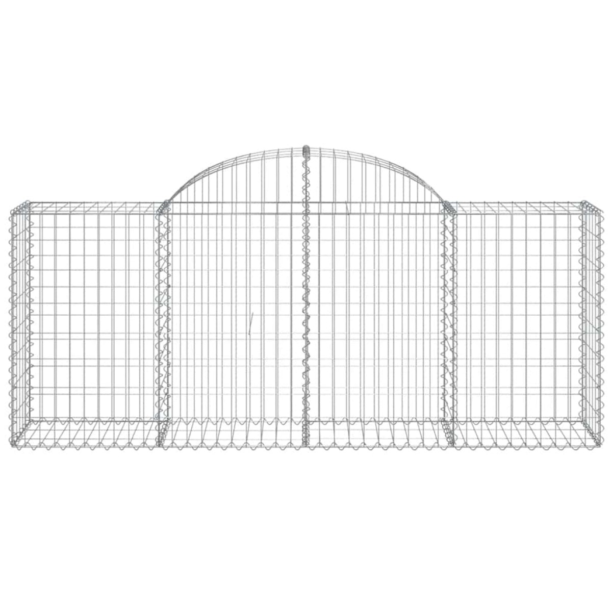 vidaXL Συρματοκιβώτια Τοξωτά 25 τεμ. 200x50x80/100 εκ. Γαλβαν. Ατσάλι