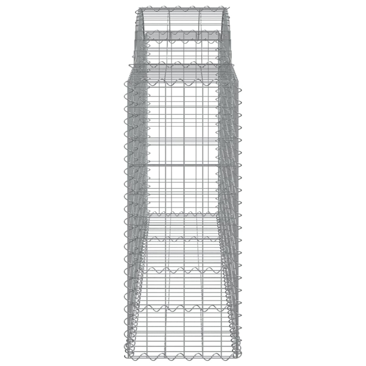vidaXL Συρματοκιβώτια Τοξωτά 3 τεμ. 200x50x100/120 εκ. Γαλβαν. Ατσάλι