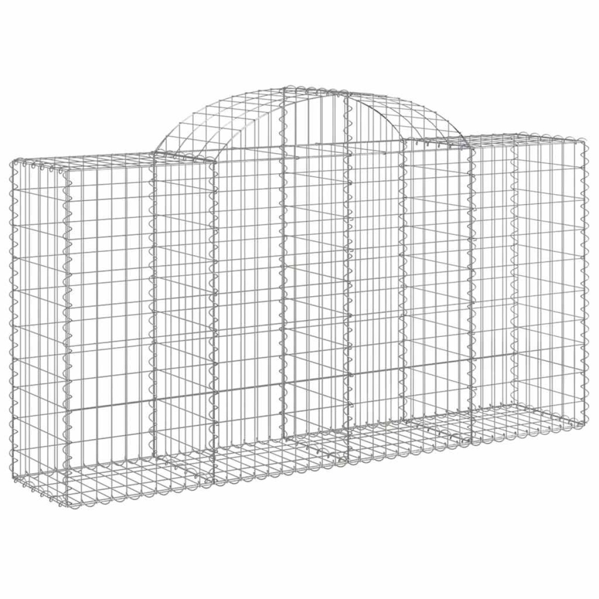 vidaXL Συρματοκιβώτια Τοξωτά 4 τεμ. 200x50x100/120 εκ. Γαλβαν. Ατσάλι