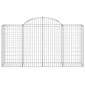 vidaXL Συρματοκιβώτια Τοξωτά 4 τεμ. 200x50x100/120 εκ. Γαλβαν. Ατσάλι