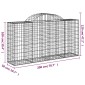 vidaXL Συρματοκιβώτια Τοξωτά 5 τεμ. 200x50x100/120 εκ. Γαλβαν. Ατσάλι