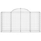 vidaXL Συρματοκιβώτια Τοξωτά 8 τεμ. 200x50x100/120 εκ. Γαλβαν. Ατσάλι