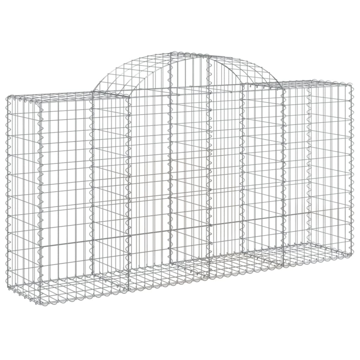 vidaXL Συρματοκιβώτια Τοξωτά 9 τεμ. 200x50x100/120 εκ. Γαλβαν. Ατσάλι