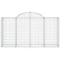 vidaXL Συρματοκιβώτια Τοξωτά 10 τεμ. 200x50x100/120 εκ. Γαλβαν. Ατσάλι