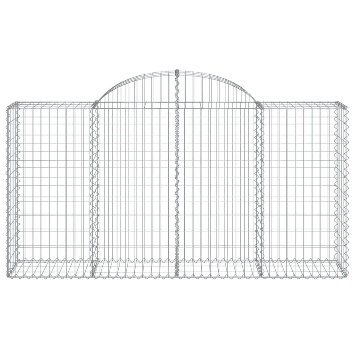 vidaXL Συρματοκιβώτια Τοξωτά 14 τεμ. 200x50x100/120 εκ. Γαλβαν. Ατσάλι