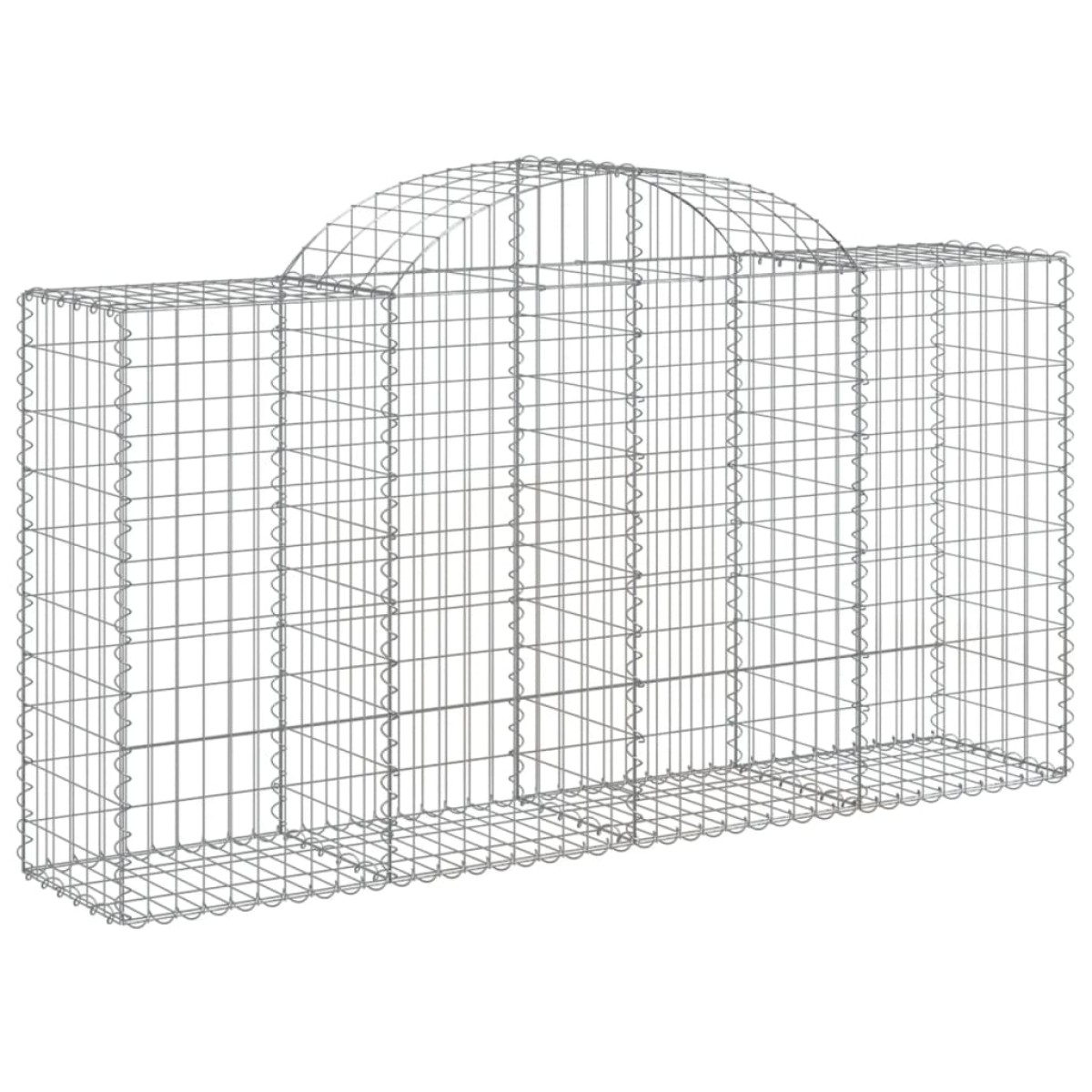 vidaXL Συρματοκιβώτια Τοξωτά 15 τεμ. 200x50x100/120 εκ. Γαλβαν. Ατσάλι