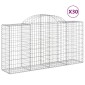 vidaXL Συρματοκιβώτια Τοξωτά 30 τεμ. 200x50x100/120 εκ. Γαλβαν. Ατσάλι