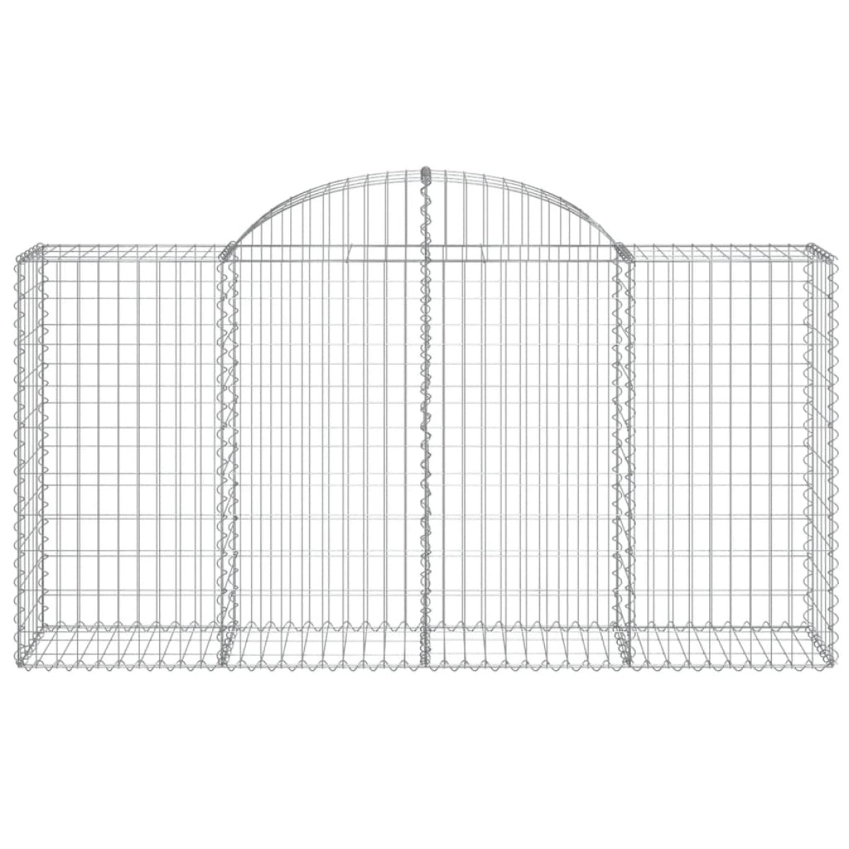 vidaXL Συρματοκιβώτια Τοξωτά 30 τεμ. 200x50x100/120 εκ. Γαλβαν. Ατσάλι