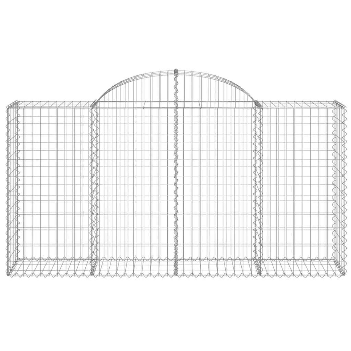 vidaXL Συρματοκιβώτια Τοξωτά 40 τεμ. 200x50x100/120 εκ. Γαλβαν. Ατσάλι