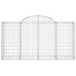 vidaXL Συρματοκιβώτια Τοξωτά 40 τεμ. 200x50x100/120 εκ. Γαλβαν. Ατσάλι