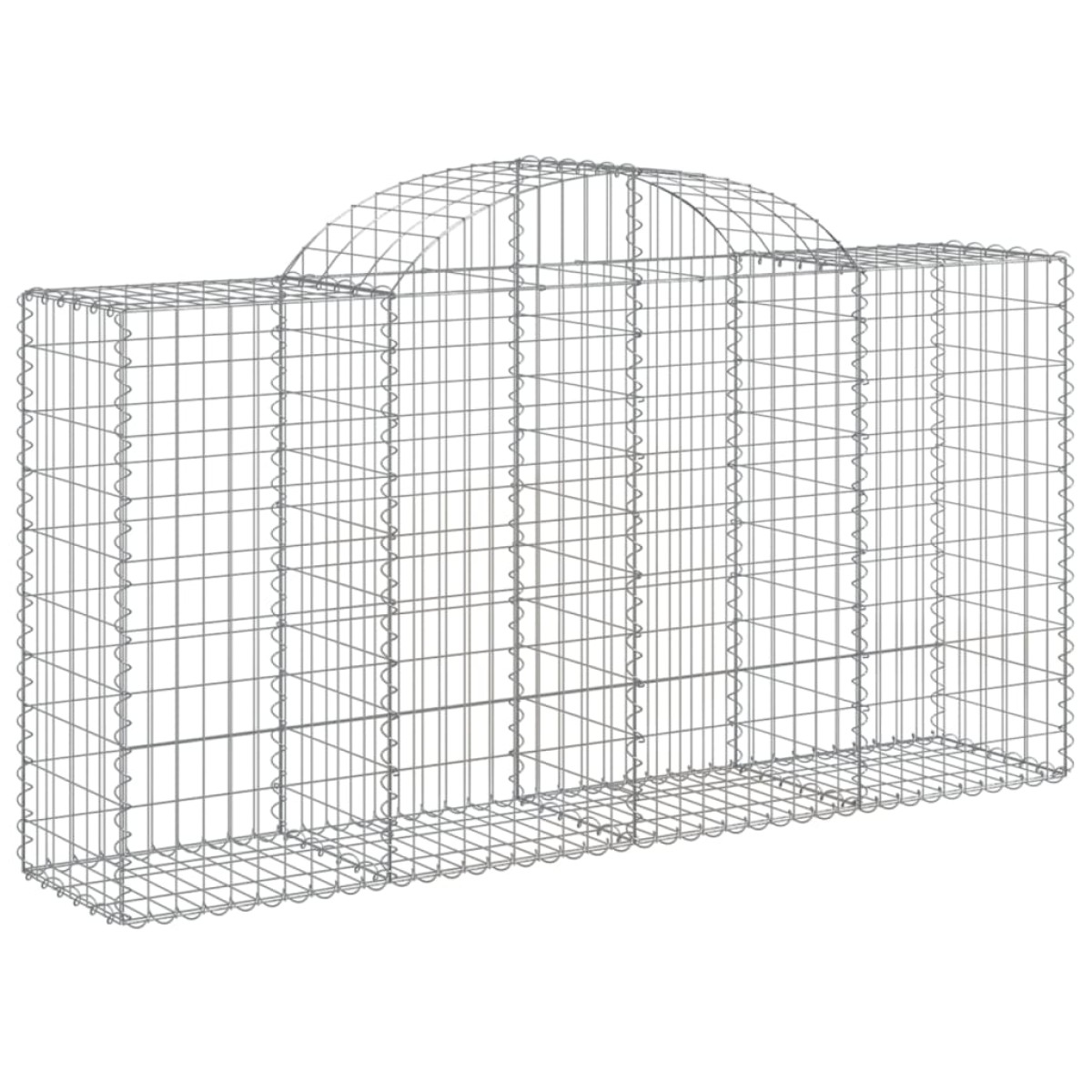 vidaXL Συρματοκιβώτια Τοξωτά 50 τεμ. 200x50x100/120 εκ. Γαλβαν. Ατσάλι