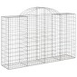 vidaXL Συρματοκιβώτια Τοξωτά 2 τεμ. 200x50x120/140 εκ. Γαλβαν. Ατσάλι