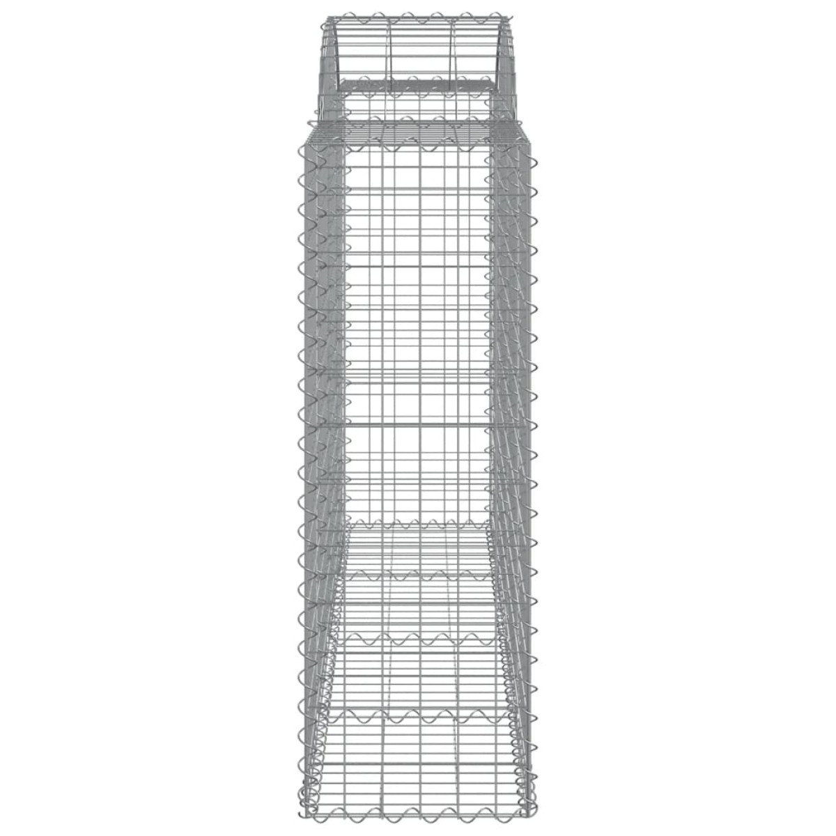 vidaXL Συρματοκιβώτια Τοξωτά 2 τεμ. 200x50x120/140 εκ. Γαλβαν. Ατσάλι