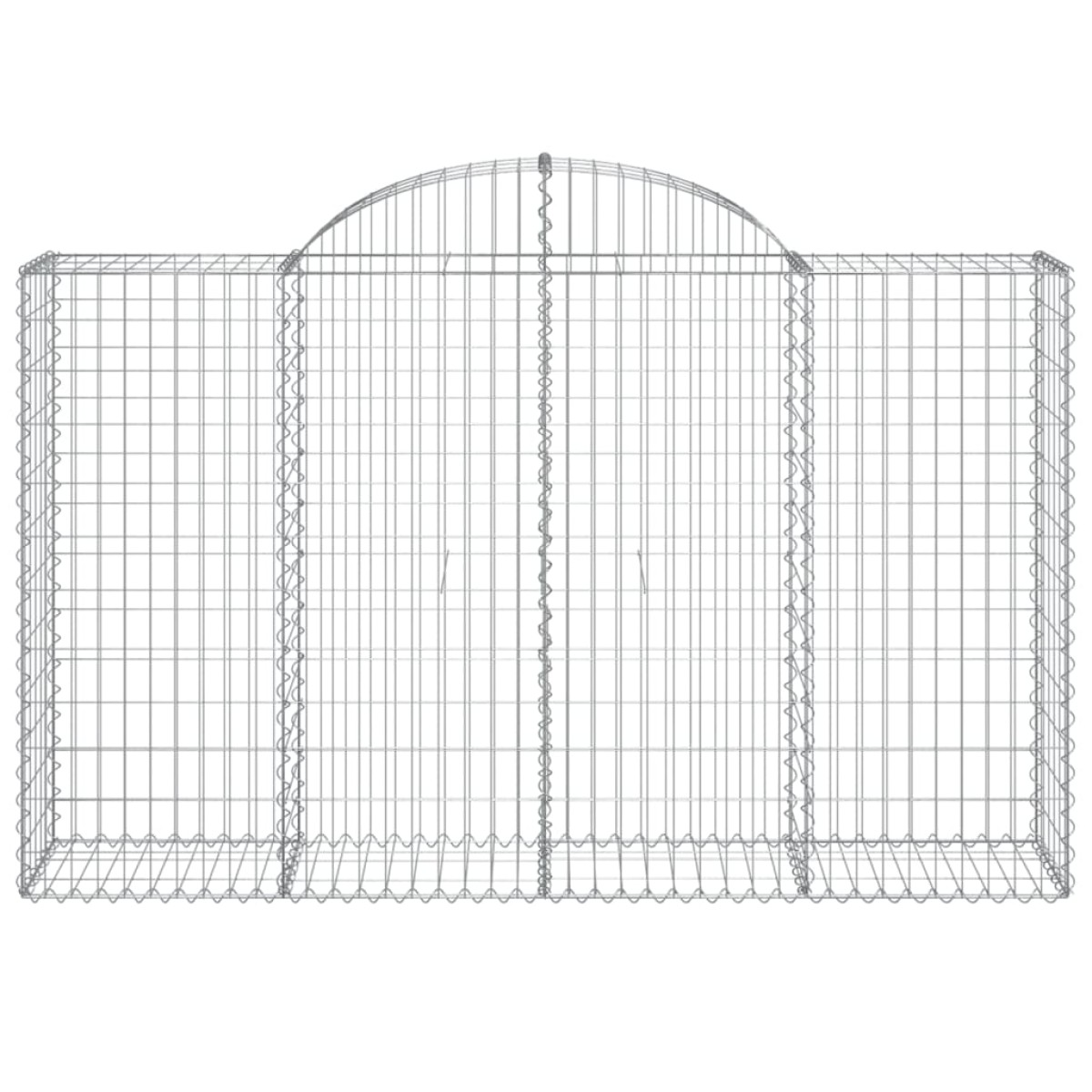 vidaXL Συρματοκιβώτια Τοξωτά 5 τεμ. 200x50x120/140 εκ. Γαλβαν. Ατσάλι