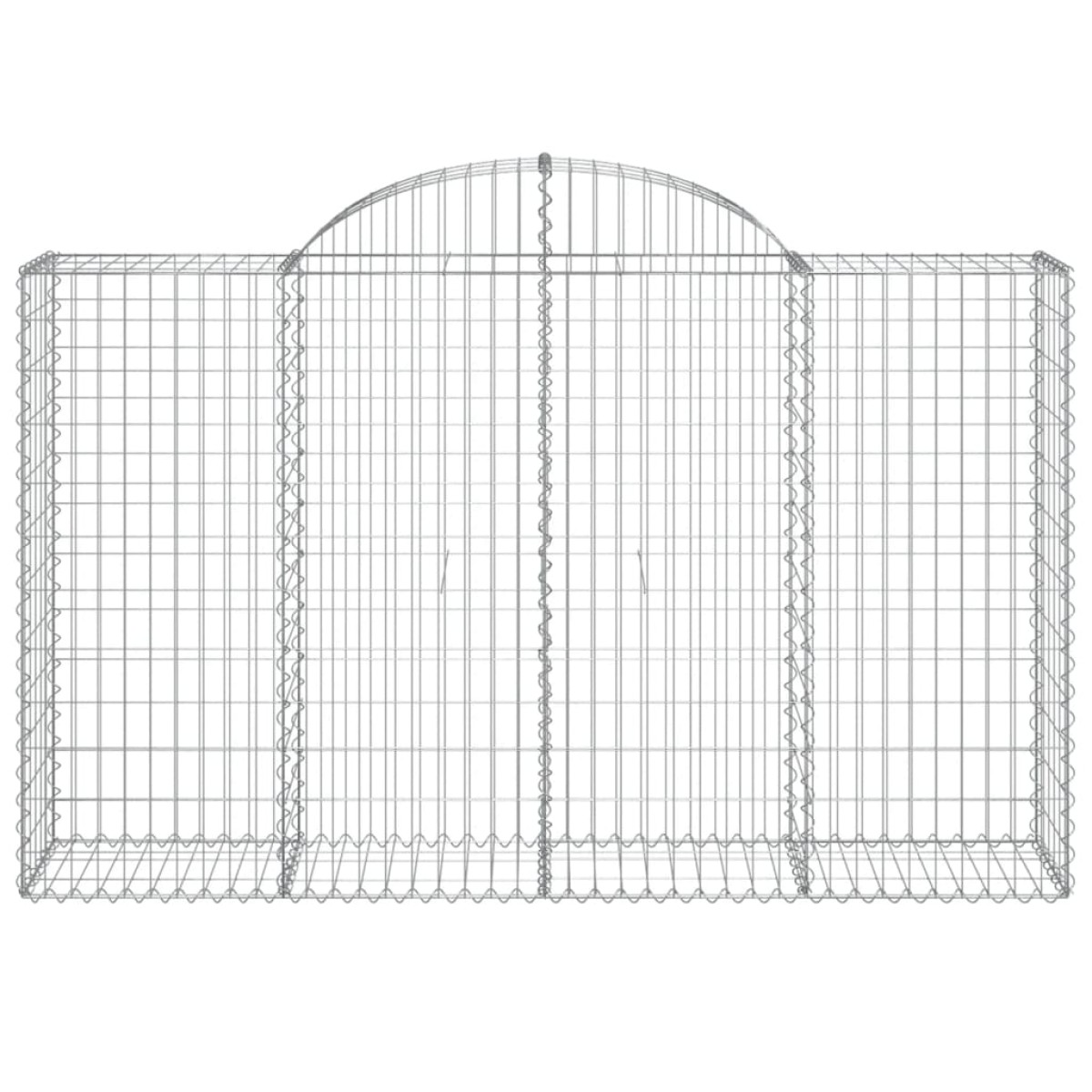 vidaXL Συρματοκιβώτια Τοξωτά 9 τεμ. 200x50x120/140 εκ. Γαλβαν. Ατσάλι