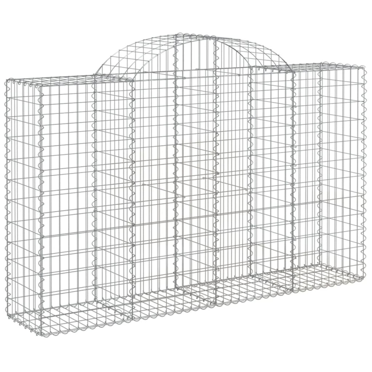 vidaXL Συρματοκιβώτια Τοξωτά 15 τεμ. 200x50x120/140 εκ. Γαλβαν. Ατσάλι