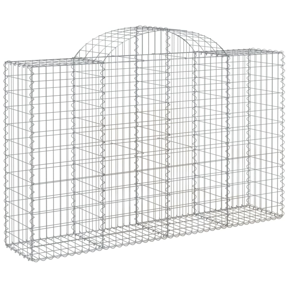 vidaXL Συρματοκιβώτια Τοξωτά 18 τεμ. 200x50x120/140 εκ. Γαλβαν. Ατσάλι